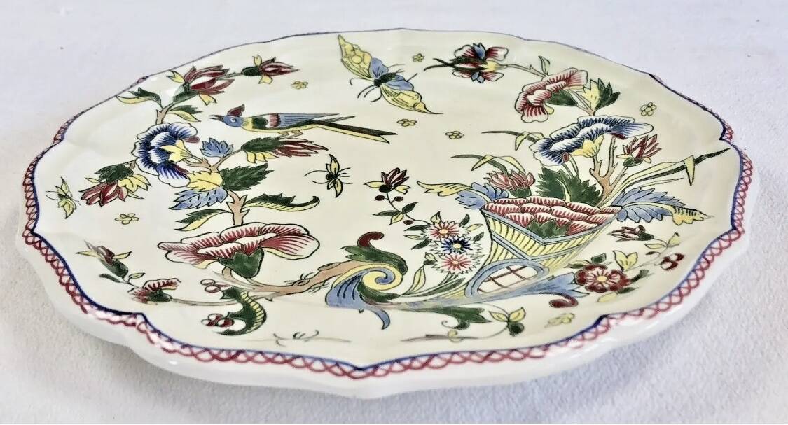 7 flat plates Gien model cornucopia 1938 1960