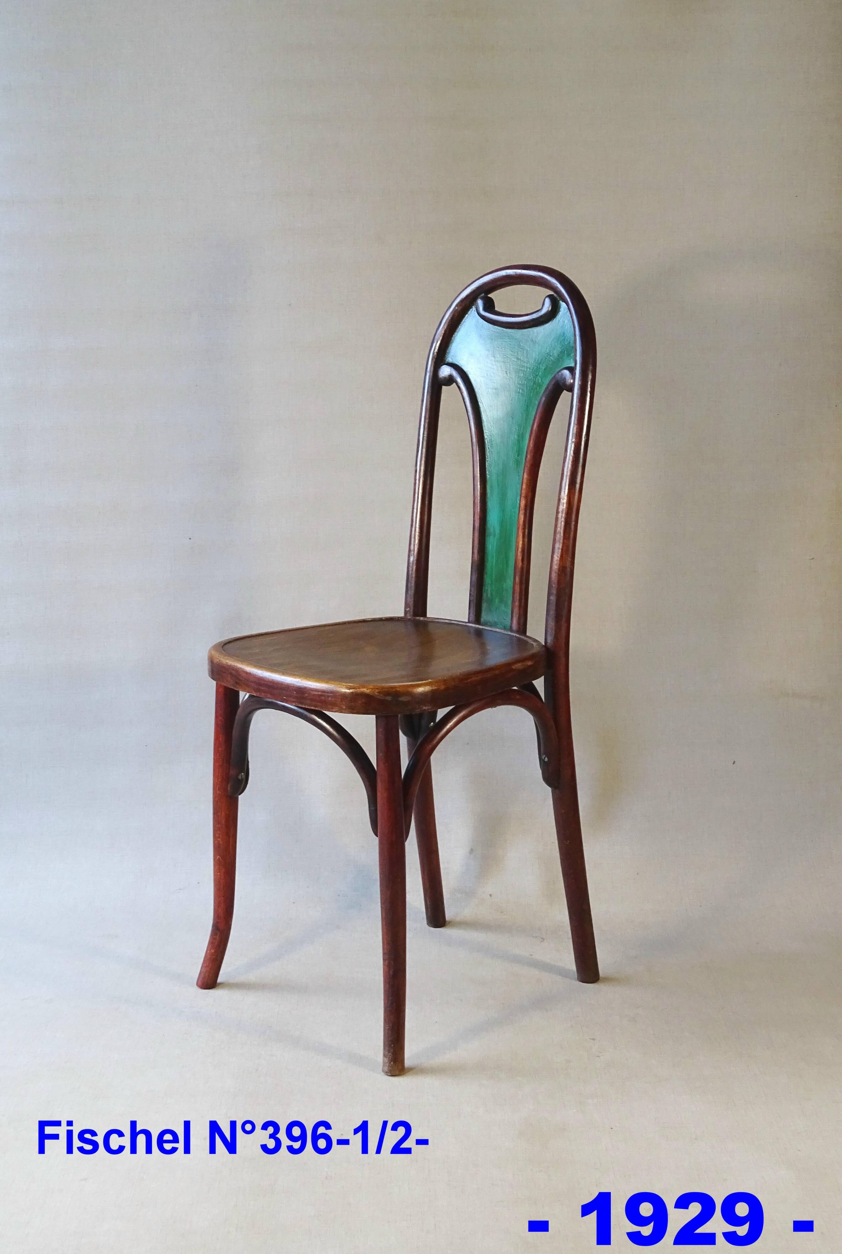 Fischel chair N°396 circa 1929, variant of Thonet 738/XI