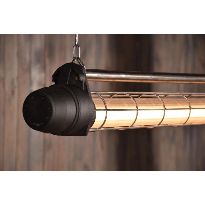 Industrial refurbished cage black lamp