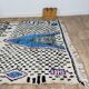Handmade wool Berber rug 200 X 188 CM