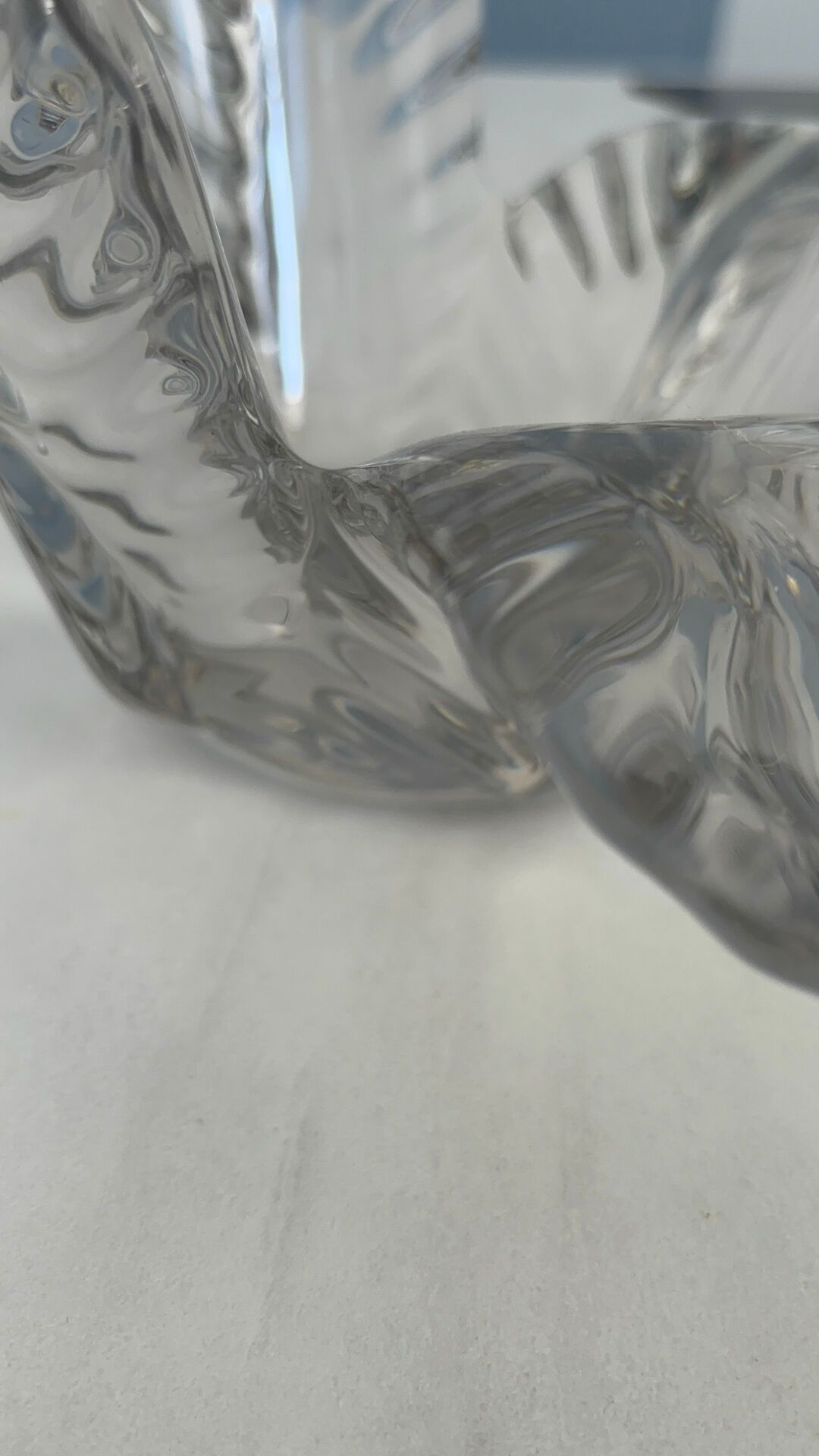 Vide-poche vintage Vannes-le-Châtel en cristal formant fleur