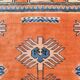 5x7 Pumpink Orange & Blue Turkish Rug, 154x203Cm