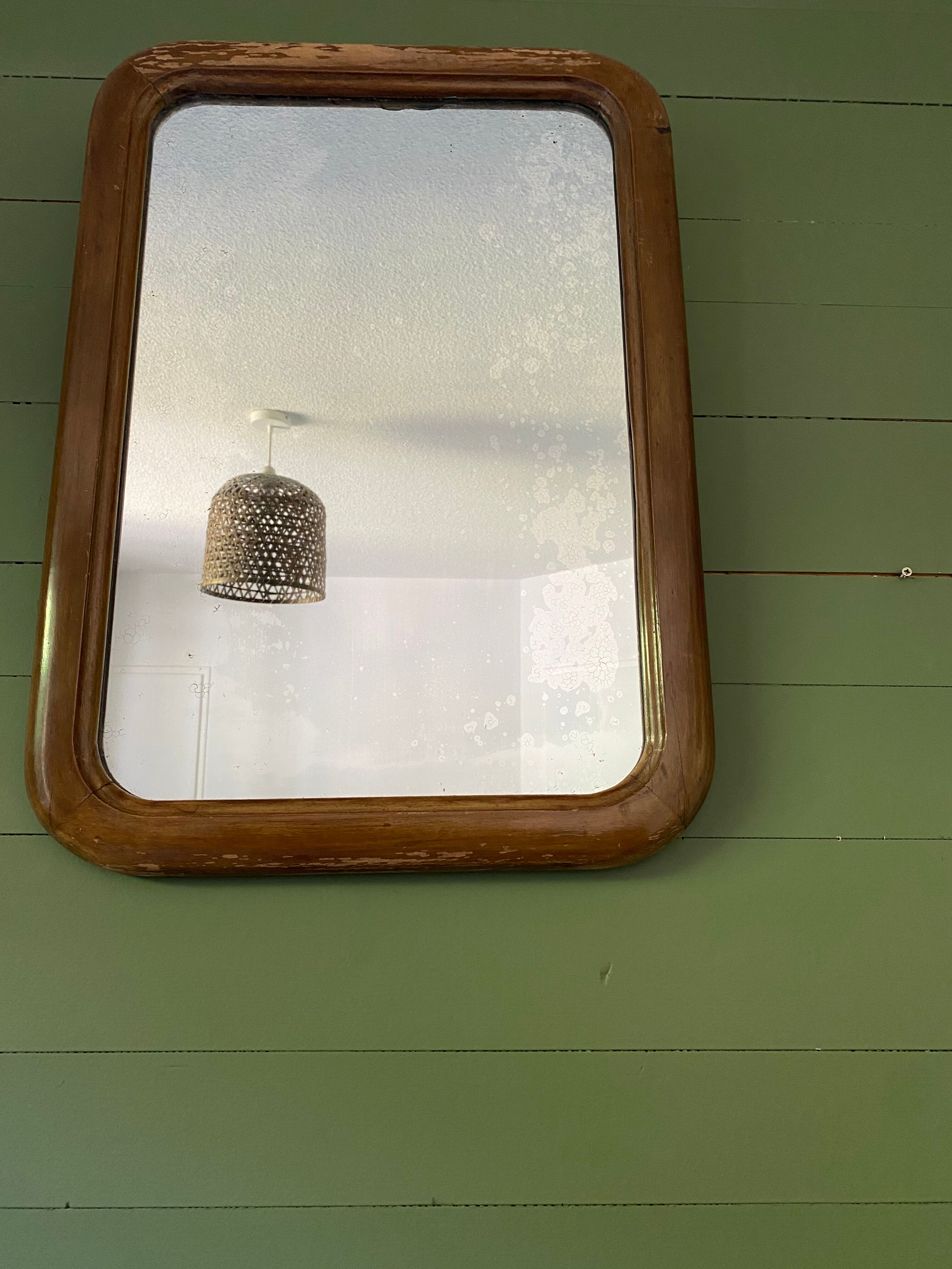 Old rectangular mirror