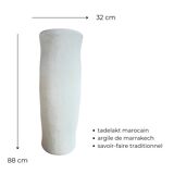 Large White Tadelakt Pot H88xL32