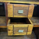 Solid acacia wood sideboard 4 doors, 2 drawers