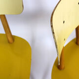 Set of 4 vintage wooden dining chairs from Ton 1960s