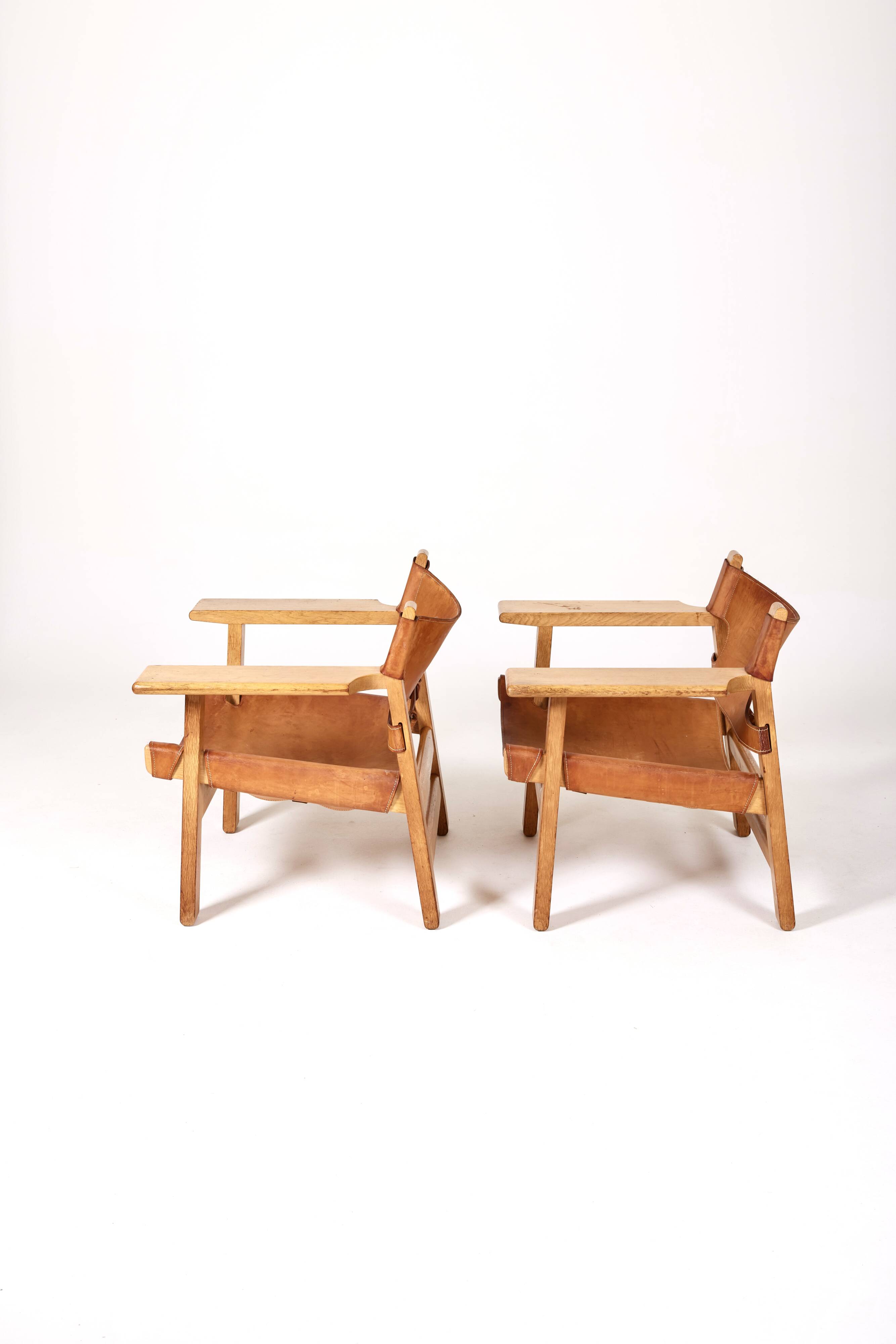 Pair of The Spanish Chair model BM2226 armchairs by Børge Mogensen