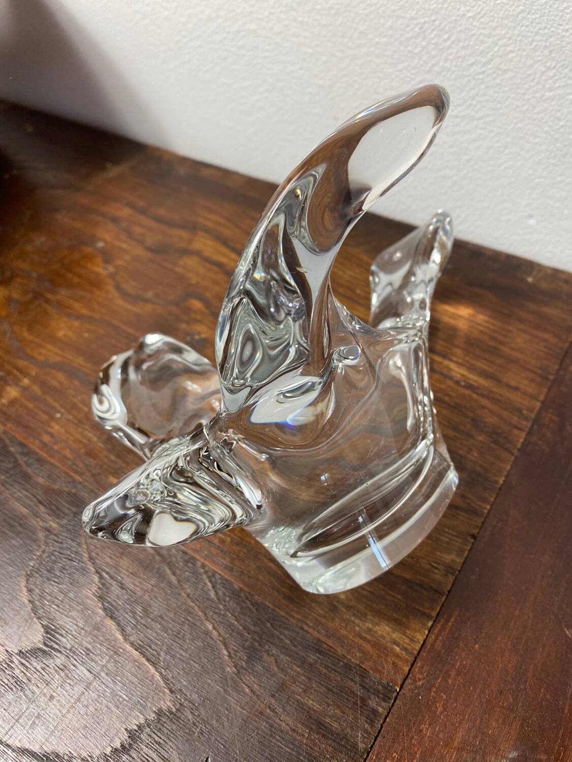 Vide poche hirondelle en cristal