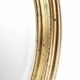 Large old oval gold leaf mirror, beveled, 64cm
