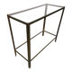 Brass glass console