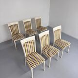 6 thonet gebruder designer chairs with crackle lacquer finish, 1980s vintage