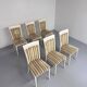 6 chaises design thonet gebruder laquage craquelé années 80 vintage
