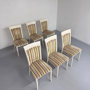 6 thonet gebruder designer chairs with crackle lacquer finish, 1980s vintage
