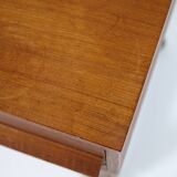 Sewing Table With Wheels Made In Teak, Danish Design From 1960s
