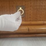 Pair of bedside tables of the 60s, Dal Vera, bamboo and wicker