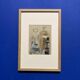 Alfred Gaspart (1900-1993), "Les Bouteilles" Nature morte cubiste, dessin au crayon et pastel gras