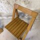 Pair of vintage folding wooden chairs by Aldo Jacober