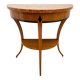 Biedermeier demi-lune console in cherry wood & birch wood, Franconia, 1830