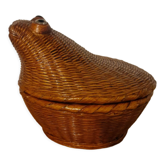 Vintage rattan rattan box varnished PM