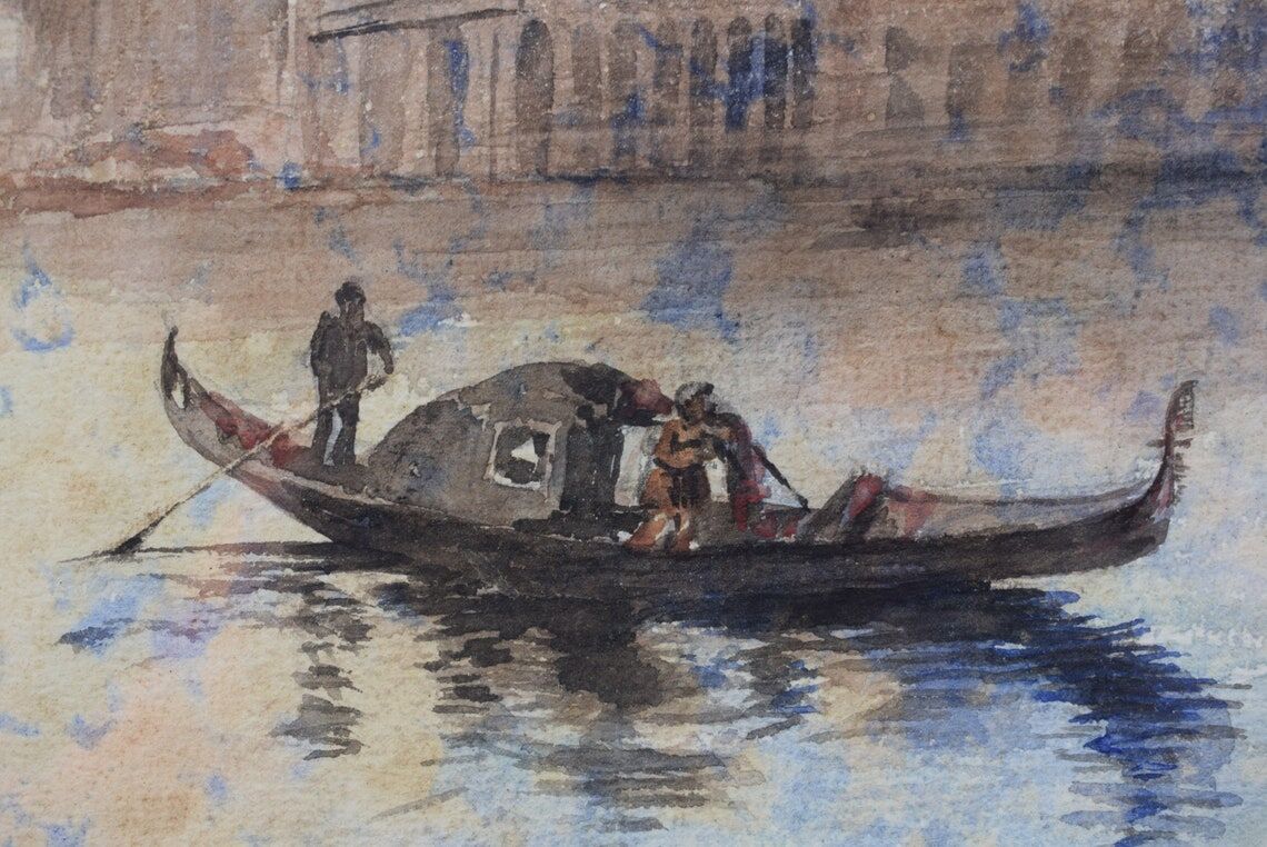 Aquarelle de Venise Signée Dorsoduro