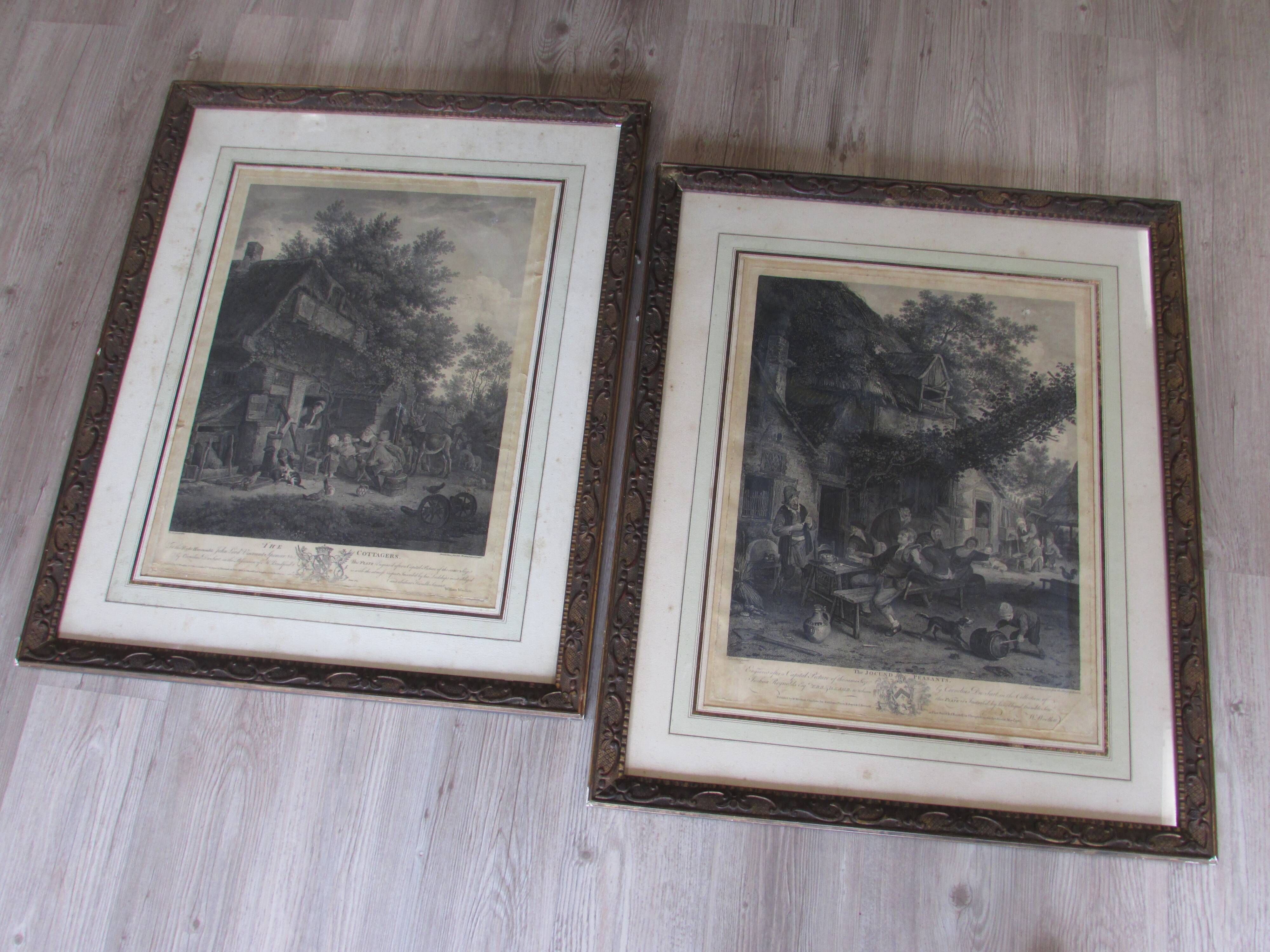 Pair of engravings English Cottage