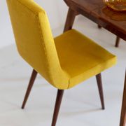 Mustard wool chair from the mid-century, Rajmund Halas, Europe, 1960s.