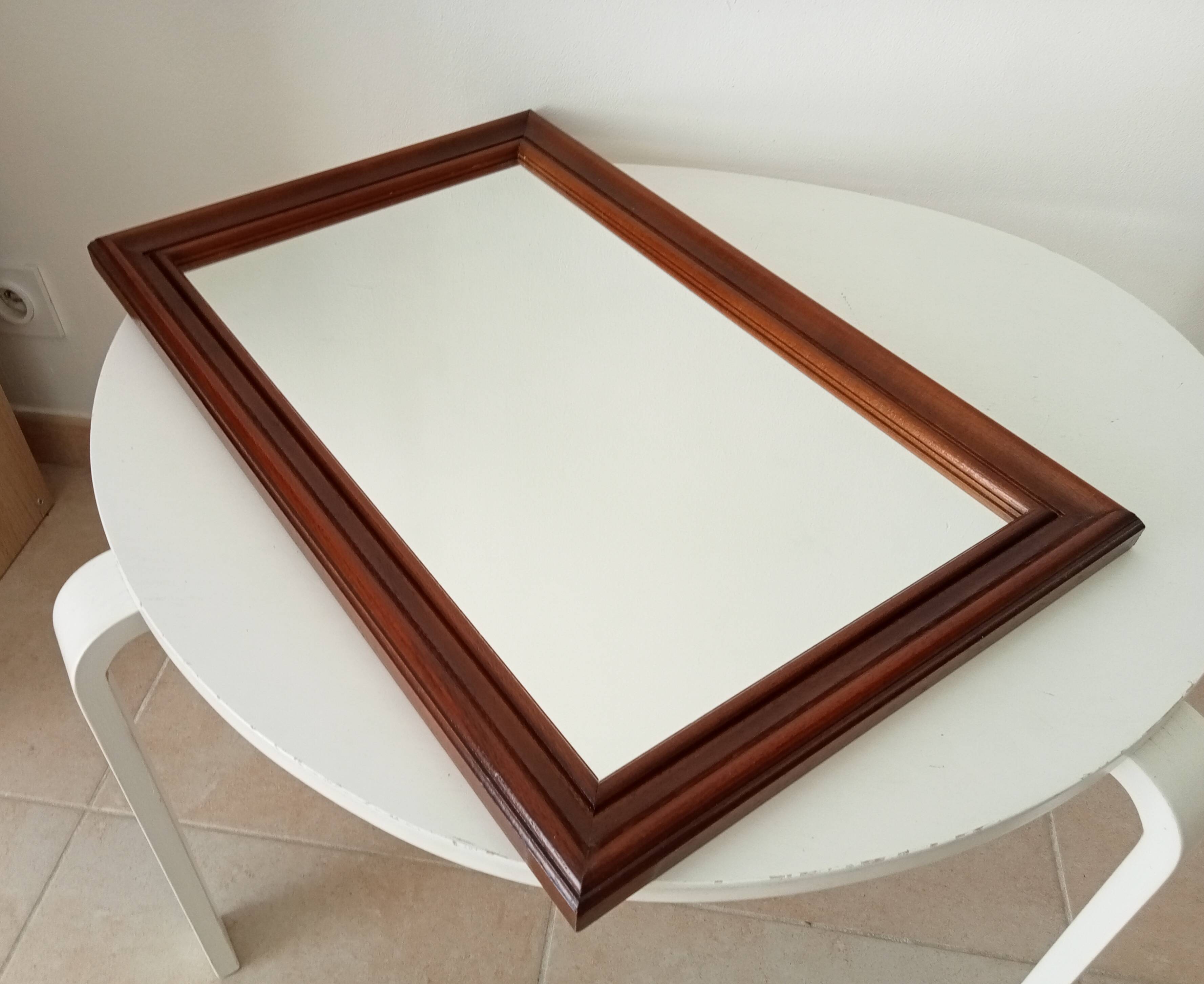 Vintage rectangular mirror from the 70s/80s.