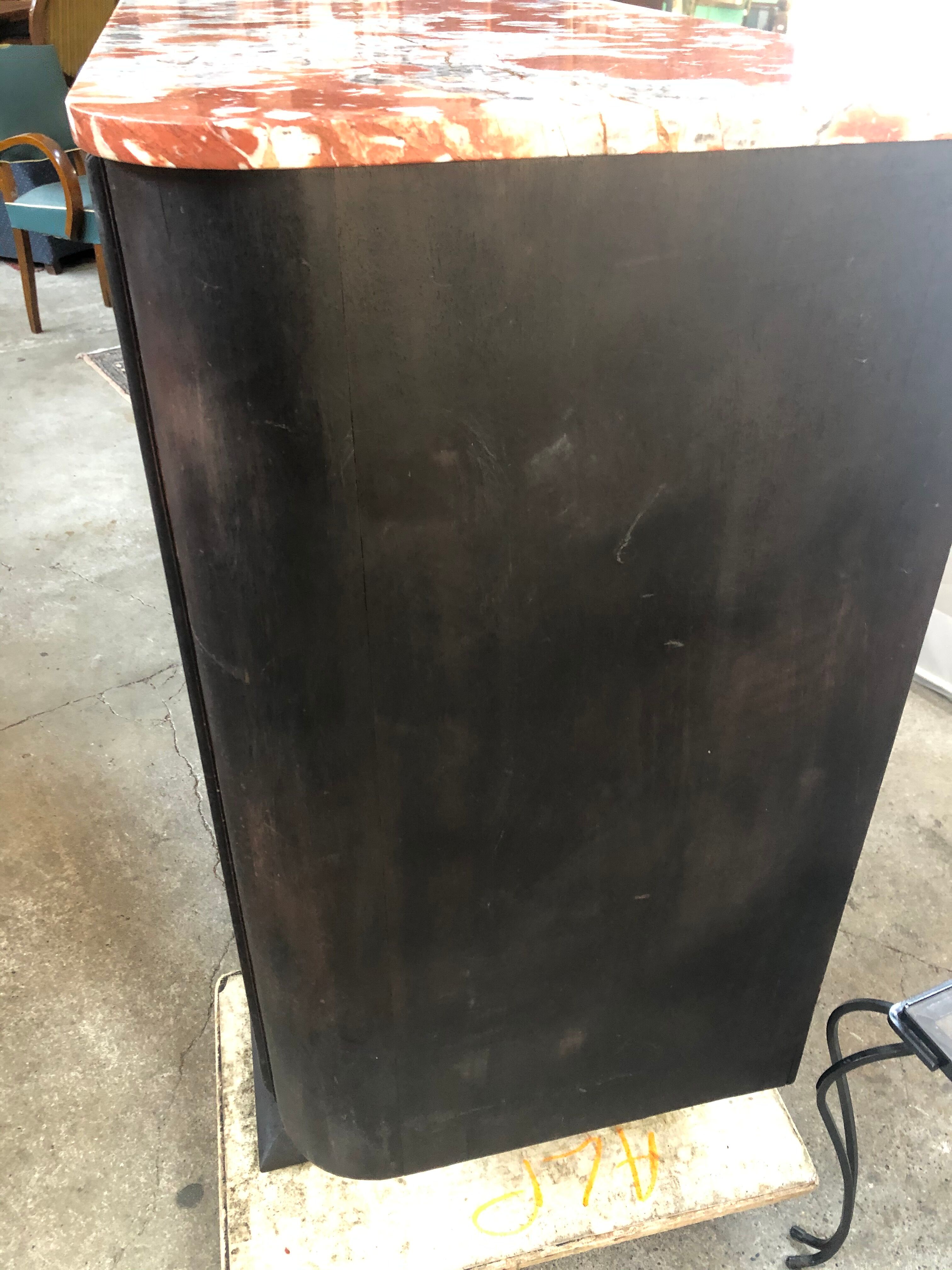 Blackened wooden sideboard of the 1950s