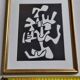 Screenprint after Jean Dubuffet, framed under glass, gilded frame, 24 x 28 cm