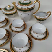 Limoges porcelain coffee service from the 1950s. For 6 people.