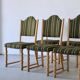 Henning Kjaernulf carved oak dining chairs | set of 6 | Denmark | 1950s