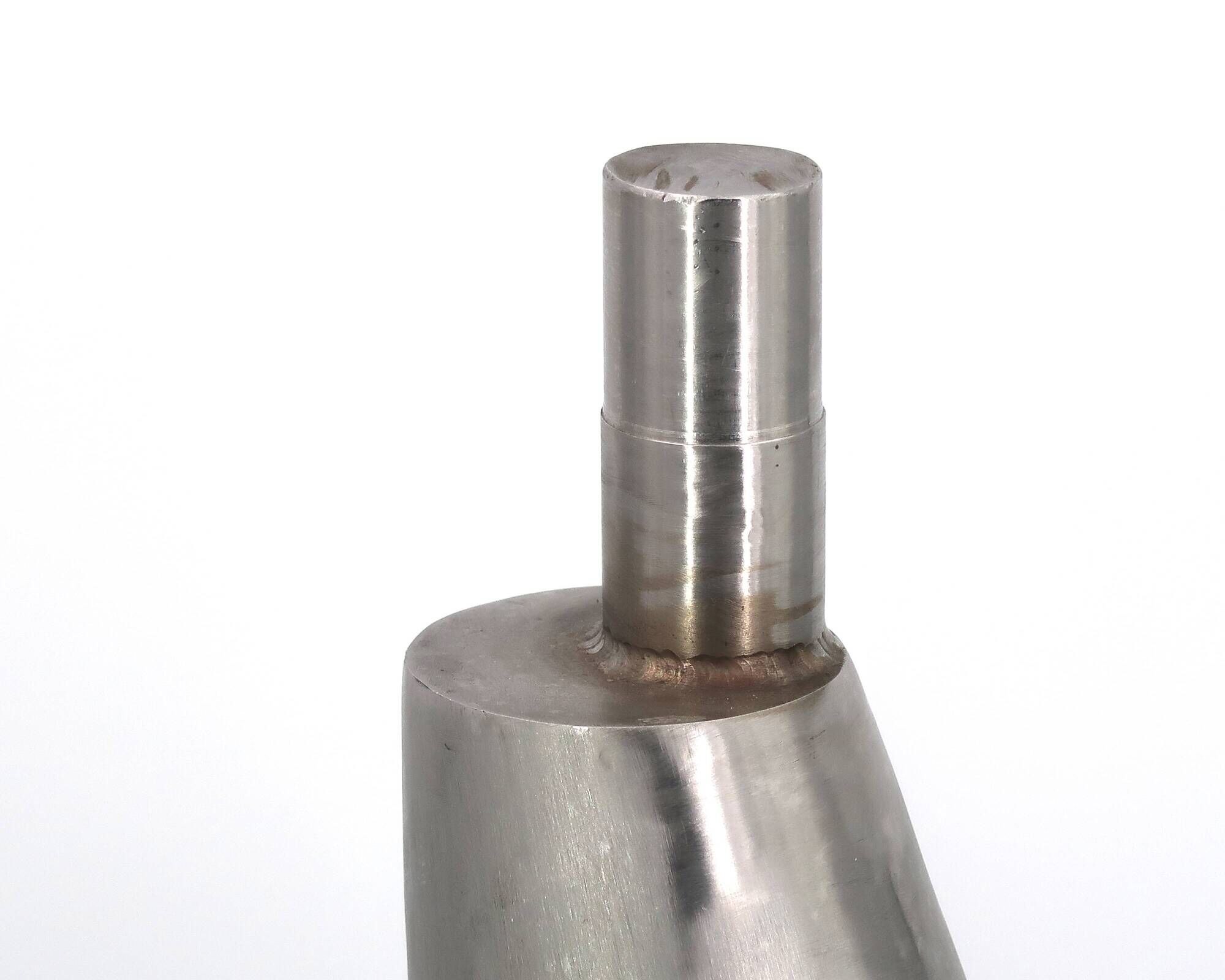 Stainless steel bottle in the style of Philolaos Tloupas.
