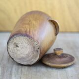 Olive wood lidded pot, storage pot, wooden pot, wooden box, storage pot, kitchen