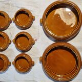 Gien service 2 dishes + 6 bowls