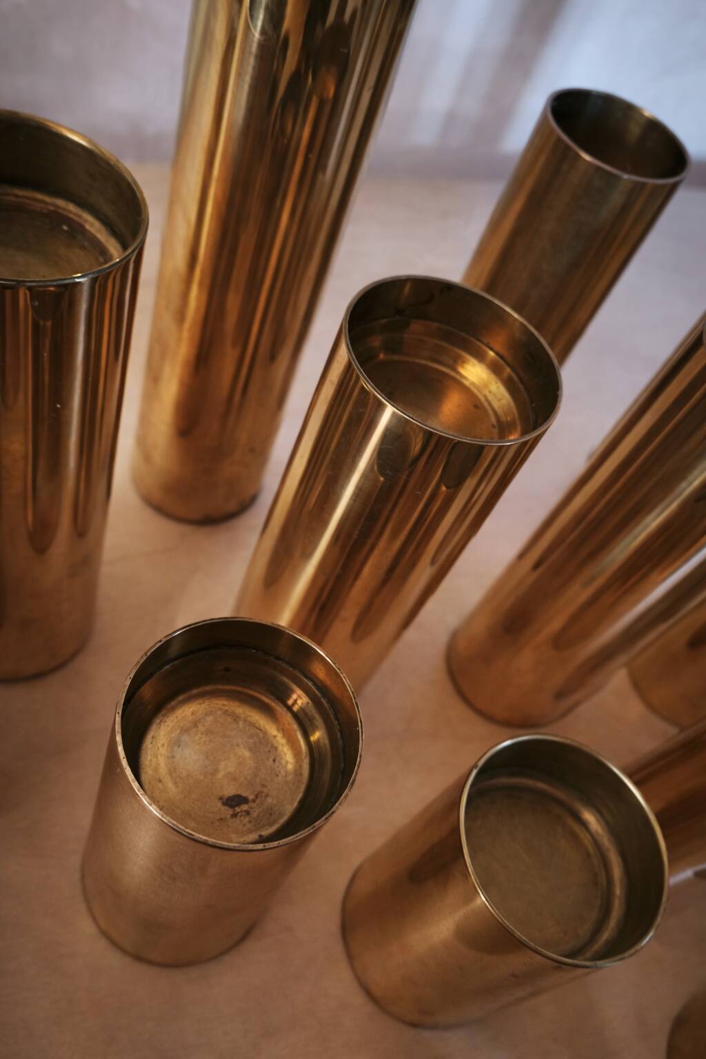 Modular brass candle holders – Design Colseth, Norway, 1960s–70s