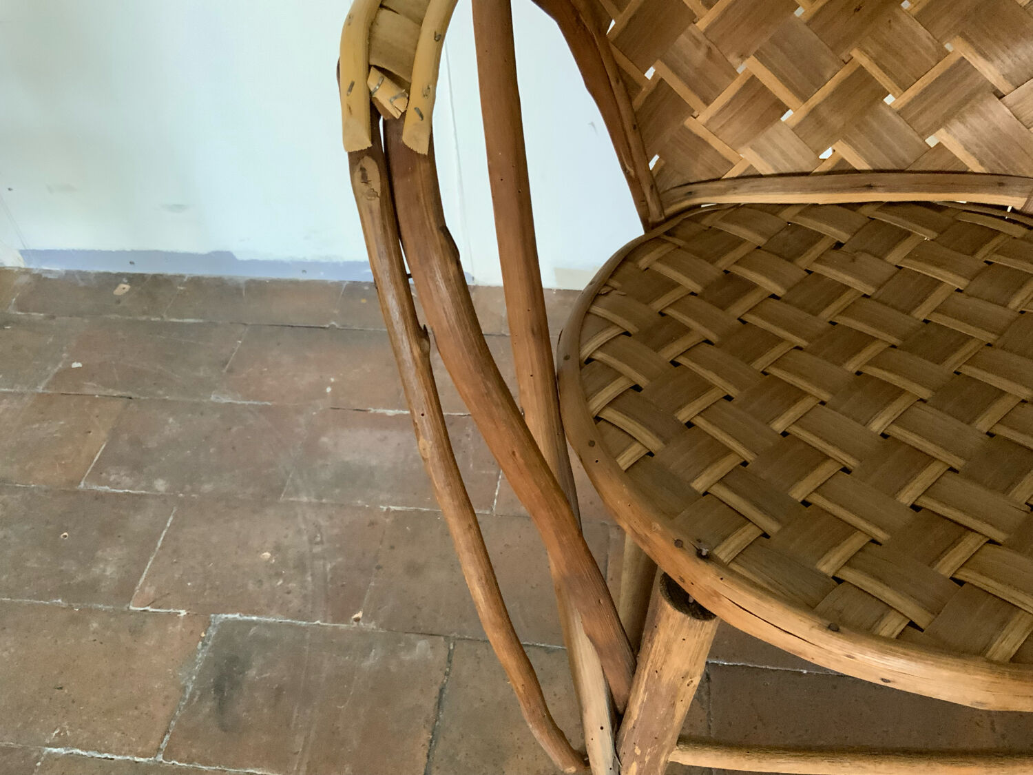 Pair of chestnut armchairs