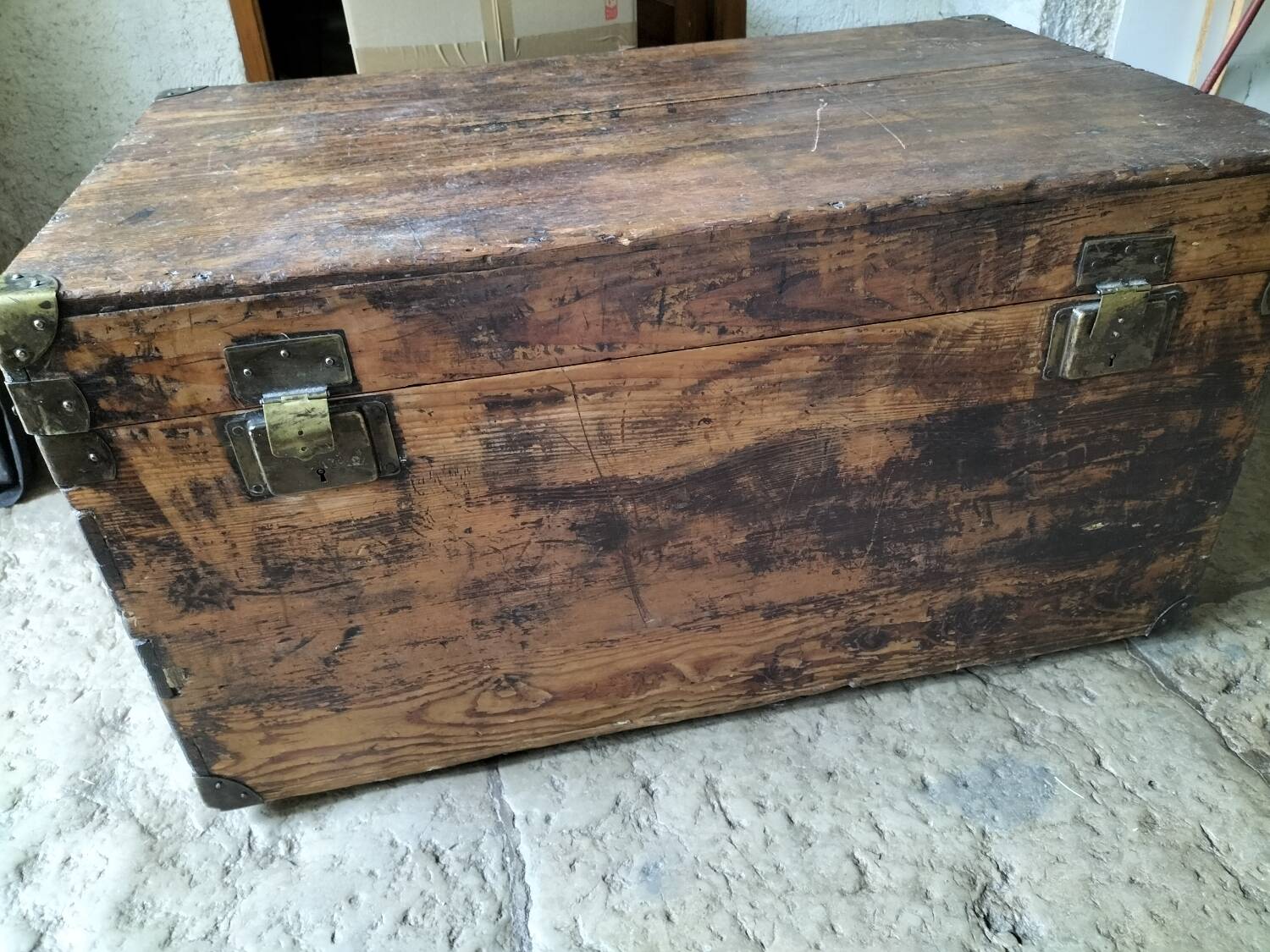Antique trunk from the late 19th century