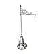 Large wrought iron lamppost, nineteenth