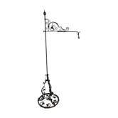 Lampadaire en fer forgé XIXe