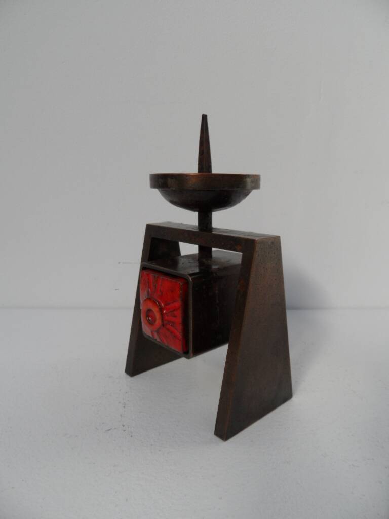 Bougeoir vintage en bronze 1960
