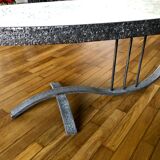 70s wrought iron coffee table