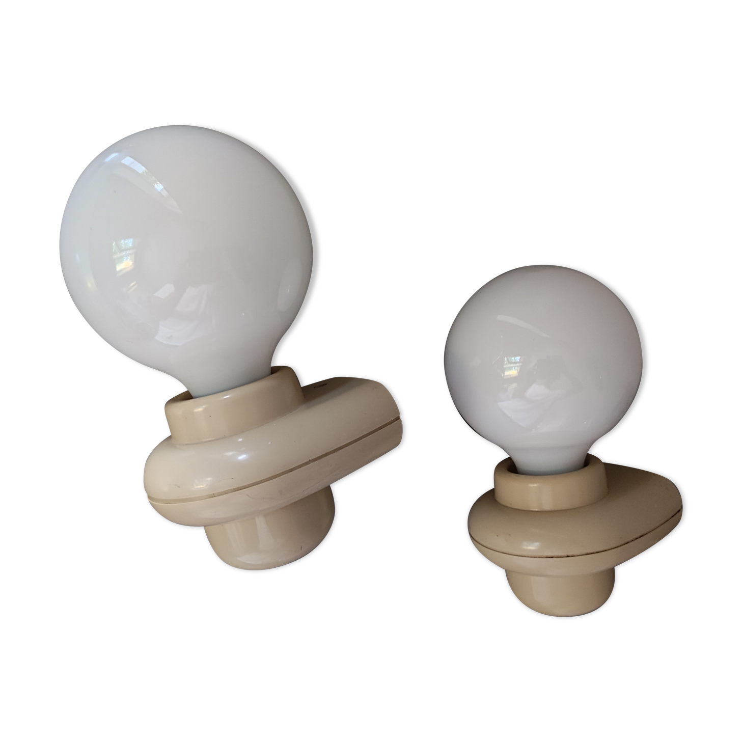 Vintage space age wall lamps