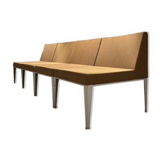 Vintage set of 4 Louis Baillon planforms style armchairs from the 1950s