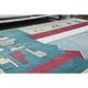 Vintage Turkish Oushak handmade wool cotton blue area rug 204x304