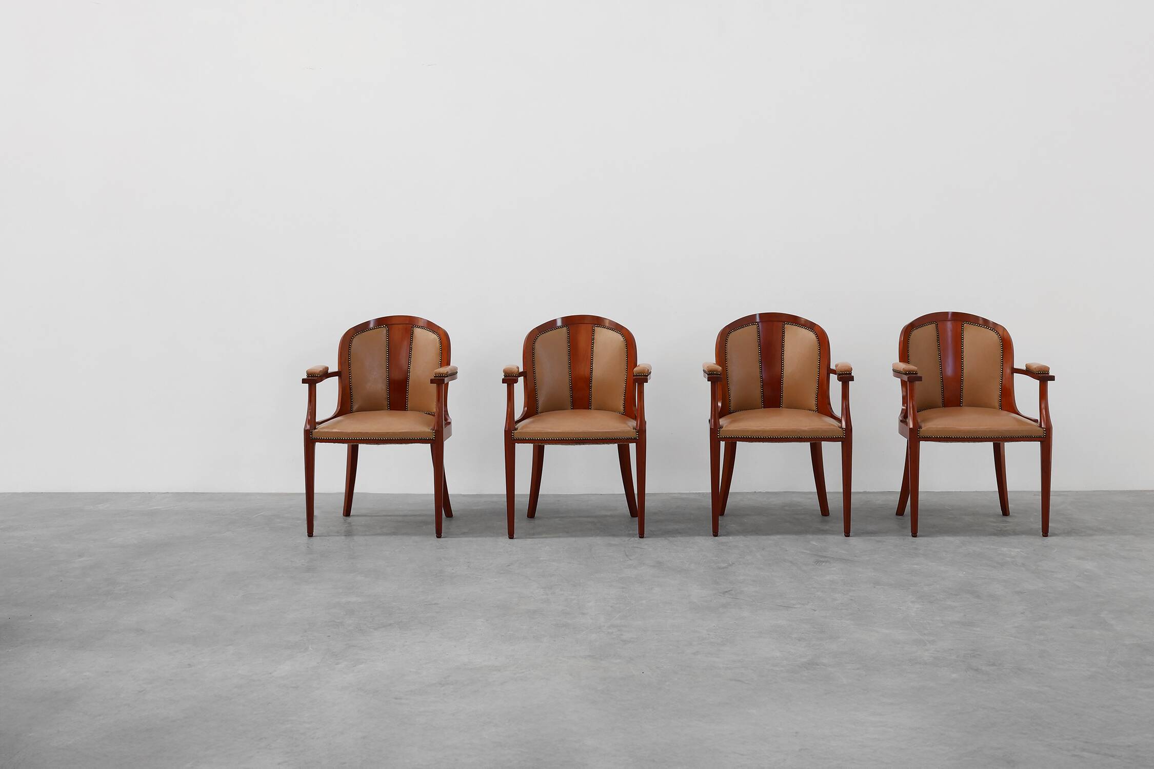 Set of 10 Art Deco chairs by De Coene, Belgium 1935