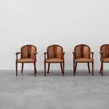Set of 10 Art Deco chairs by De Coene, Belgium 1935
