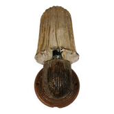 A ceramic wall lamp with a hard-pressed glass shade, Axella Denmark 1970s