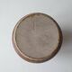 Pyrite stoneware ceramic vase, diabolo shape, signed Monogram Phi