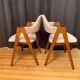 Pair of Compass chairs by Kai Kristiansen, SVA Møbler, Denmark, 1960s