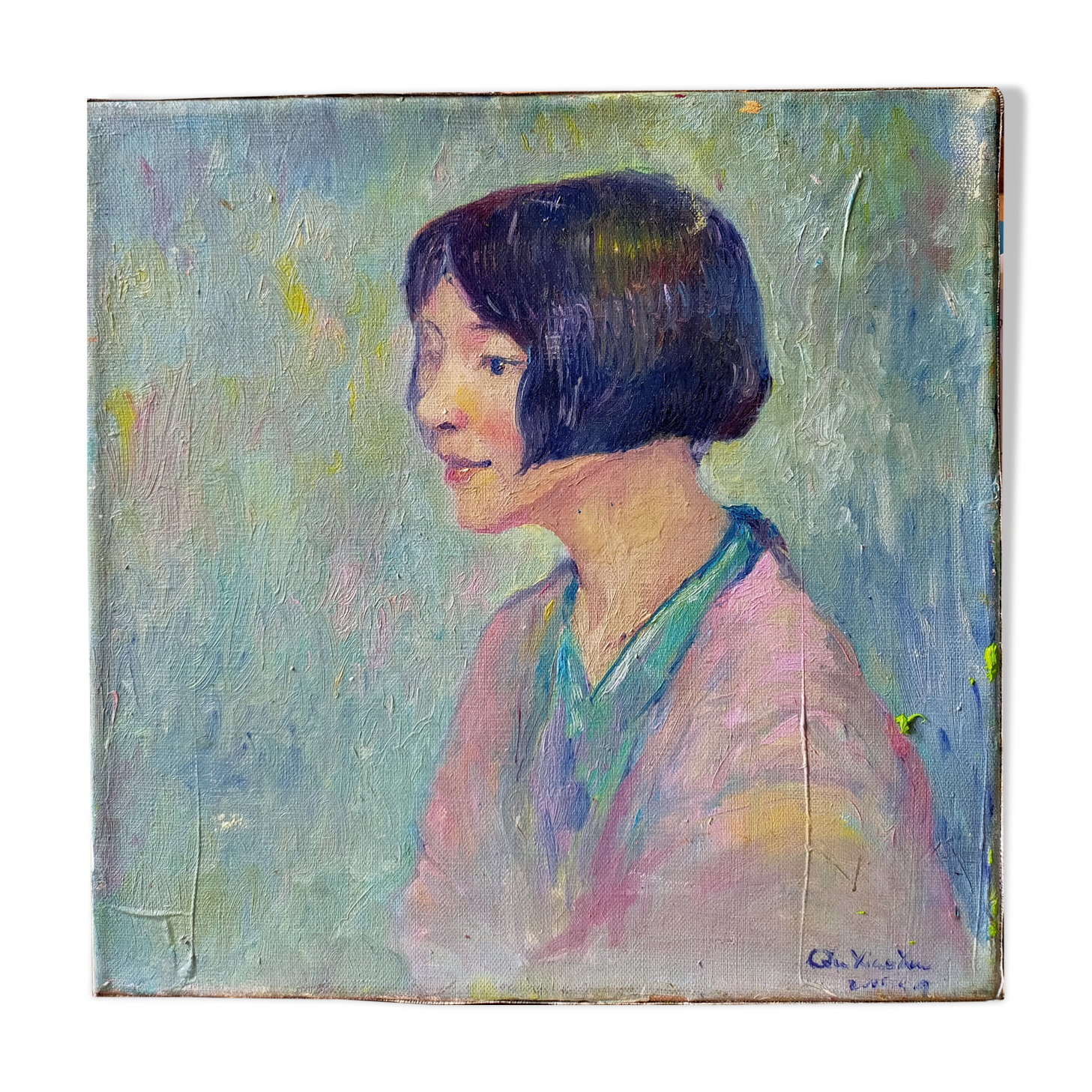 Oil painting on canvas "The little Chinese girl"
